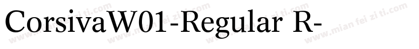 CorsivaW01-Regular R字体转换